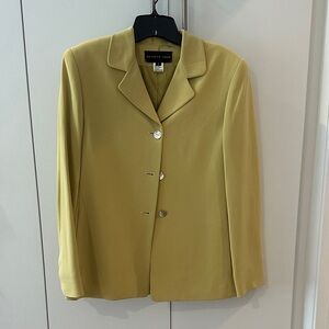 August Silk Women's Yellow Blazer